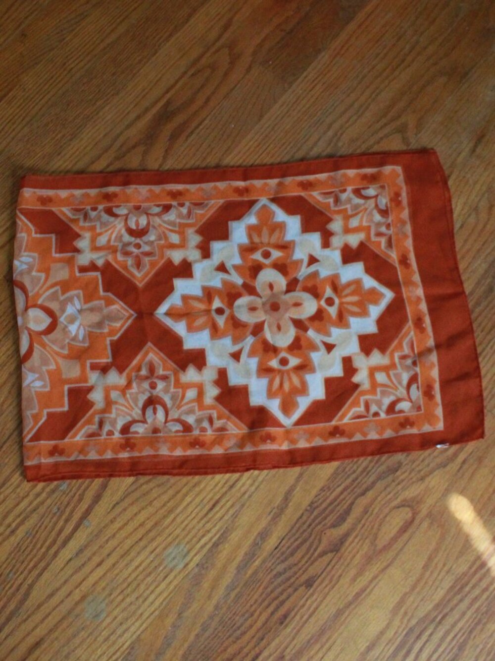 Vintage Unknown Brand Multi Print Sheer Scarf